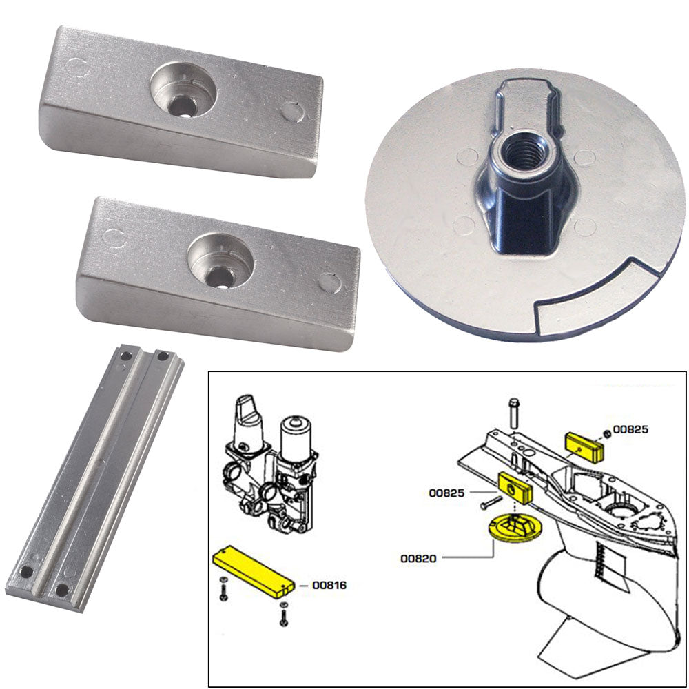 Tecnoseal 20814MG Tecnoseal Anode Kit w/Hardware - Mercury Verado 4 - Magnesium