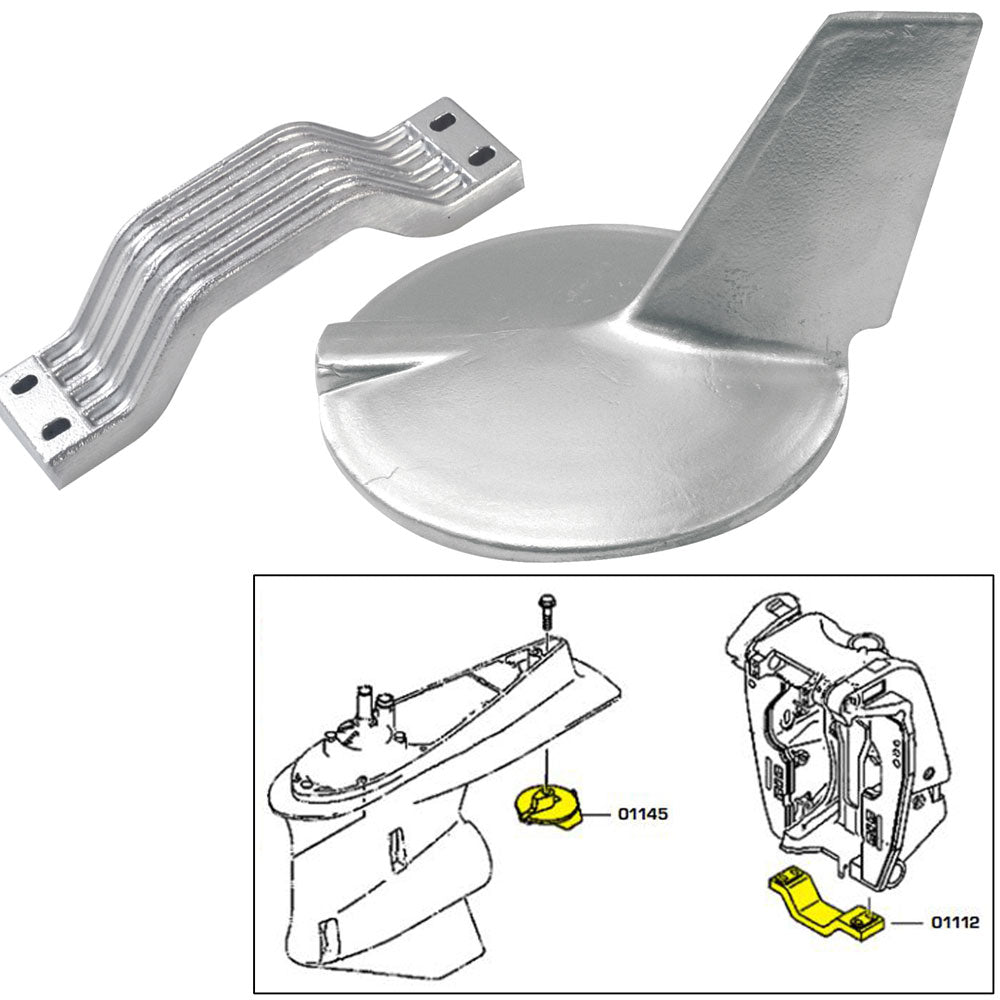 Tecnoseal 21106AL Tecnoseal Anode Kit w/Hardware - Yamaha 200-300HP Hi-Performance - Aluminum