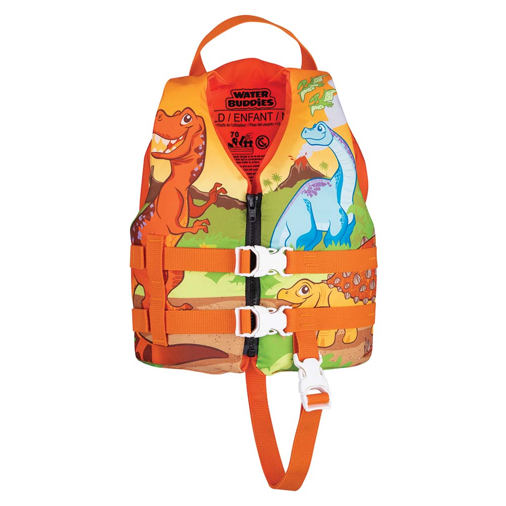 Full Throttle 104300-200-001-15 Full Throttle Water Buddies Life Vest - Child 30-50lbs - Dinosaurs