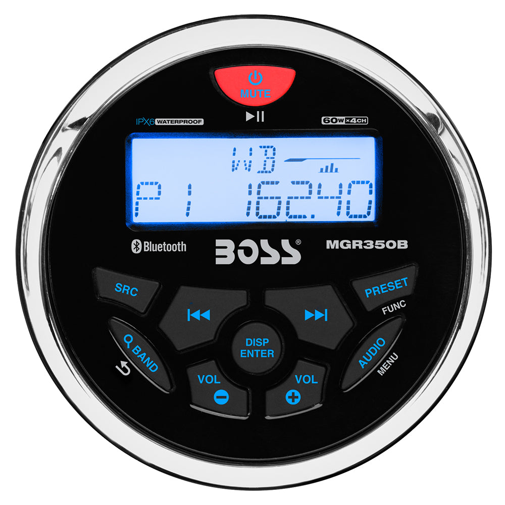 Boss Audio MGR350B Boss Audio MGR350B Marine Stereo w/AM/FM/BT/USB