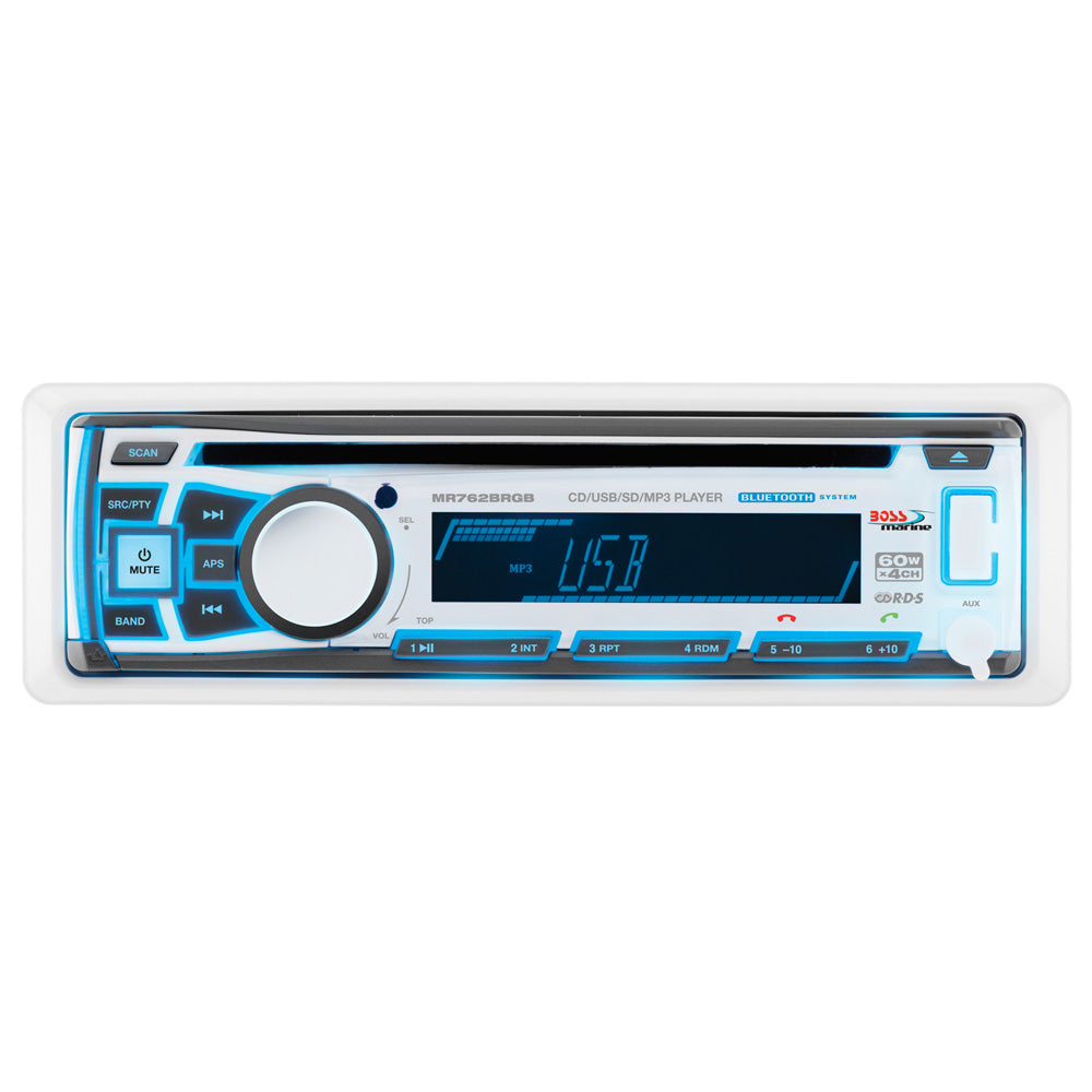 Boss Audio MR762BRGB Boss Audio MR762BRGB Marine Stereo w/AM/FM/CD/BT/USB