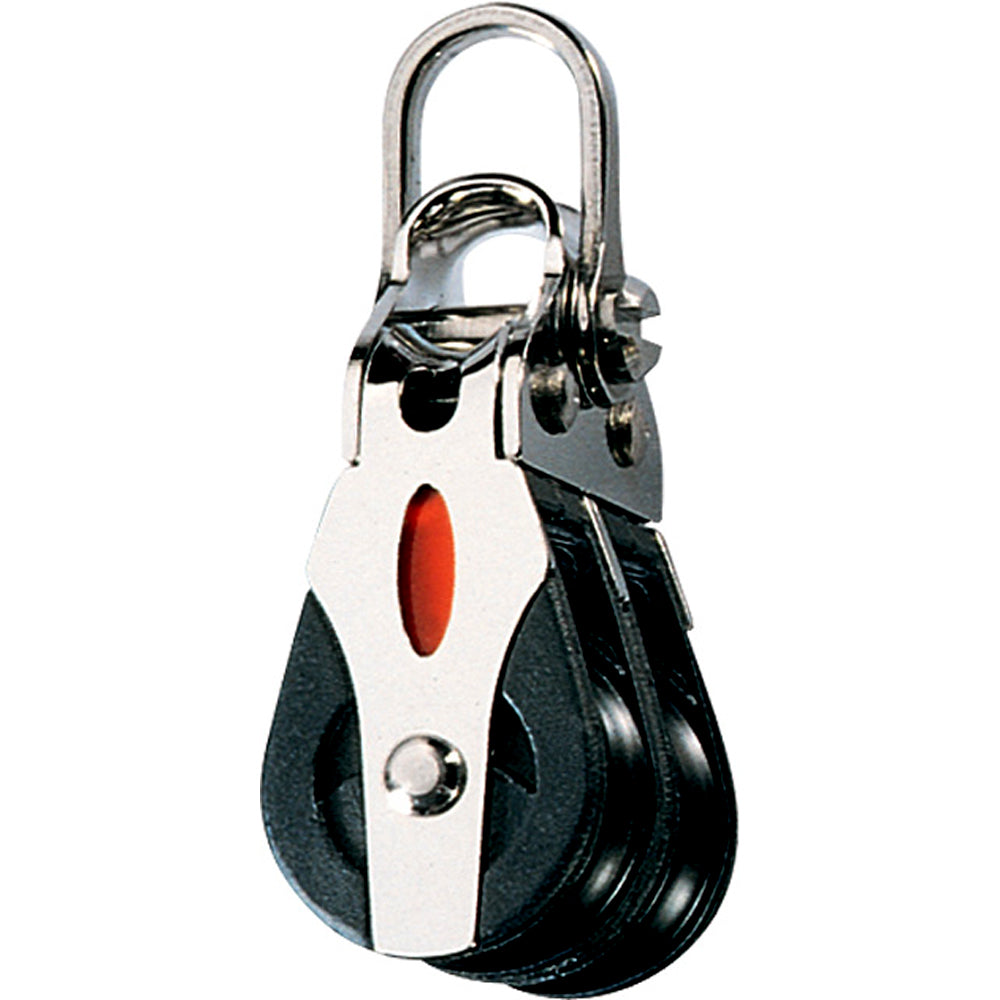 Ronstan RF20202 Ronstan Series 20 Ball Bearing Block - Double - 2-Axis Shackle Head