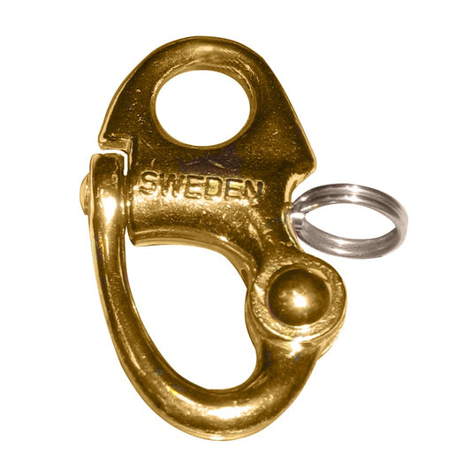 Ronstan RF6002 Ronstan Brass Snap Shackle - Fixed Bail - 59.3mm (2-5/16") Length