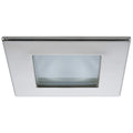Quick Marina XP Downlight LED - 4W, IP66, Screw Mounted - Square Stainless Bezel, Square Warm White Light