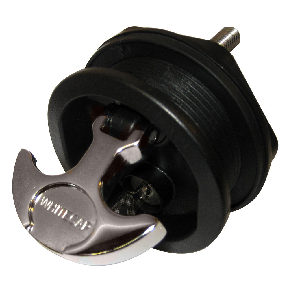 Whitecap S-0226BC Whitecap T-Handle Latch - Chrome Plated Zamac/Black Nylon - Locking - Freshwater Use Only