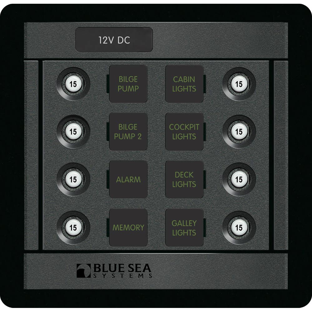 Blue Sea Systems 1450 Blue Sea 1450 DC 8 Position CLB Square