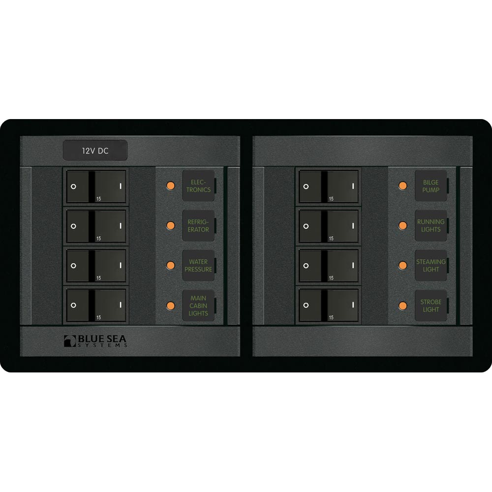 Blue Sea Systems 1225 Blue Sea 1225 12V DC 8 Position - Horizontal