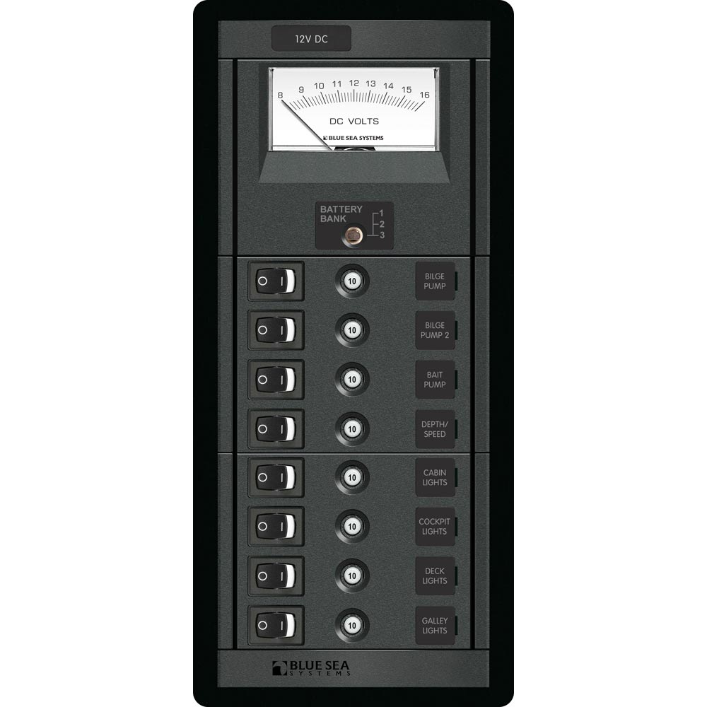 Blue Sea Systems 1463 Blue Sea 1463 8 Position Switch CLB + Meter Vertical