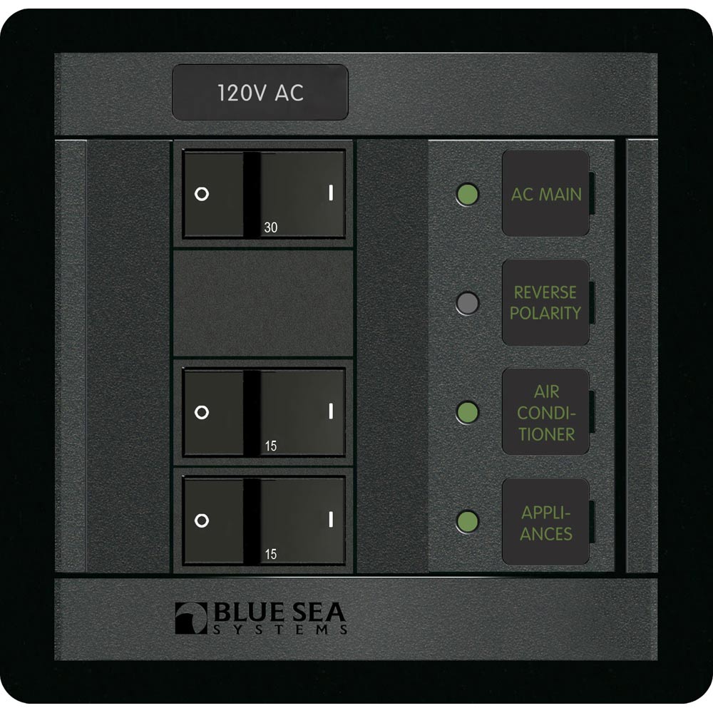Blue Sea Systems 1214 Blue Sea 1214 120V AC Main + 2 Positions