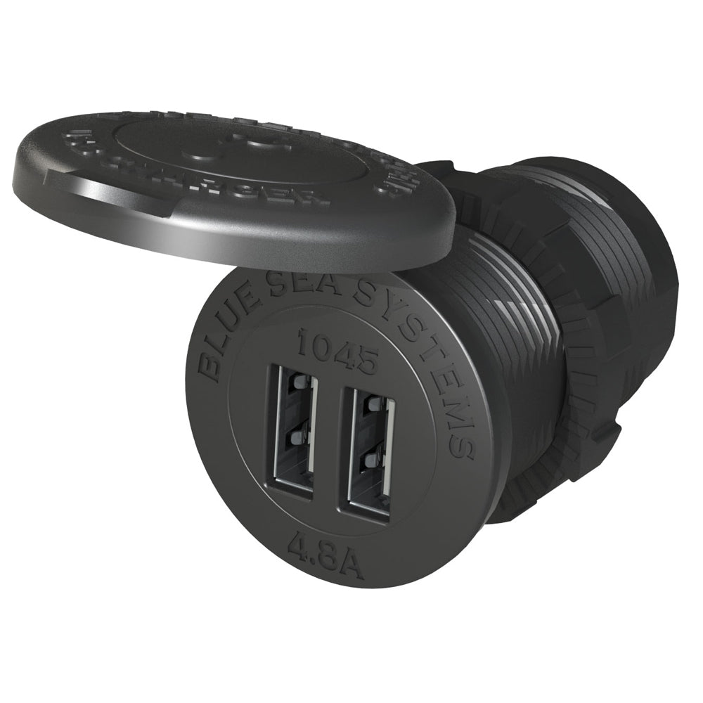Blue Sea Systems 1045 Blue Sea 1045 12/24V Dual USB Charger - 1-1/8" Socket Mount
