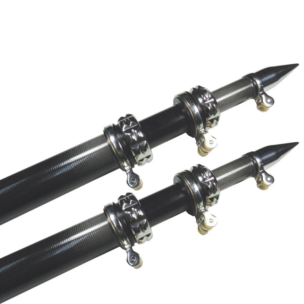 TACO Marine OT-4200CF TACO 20' Carbon Fiber Outrigger Poles - Pair - Black