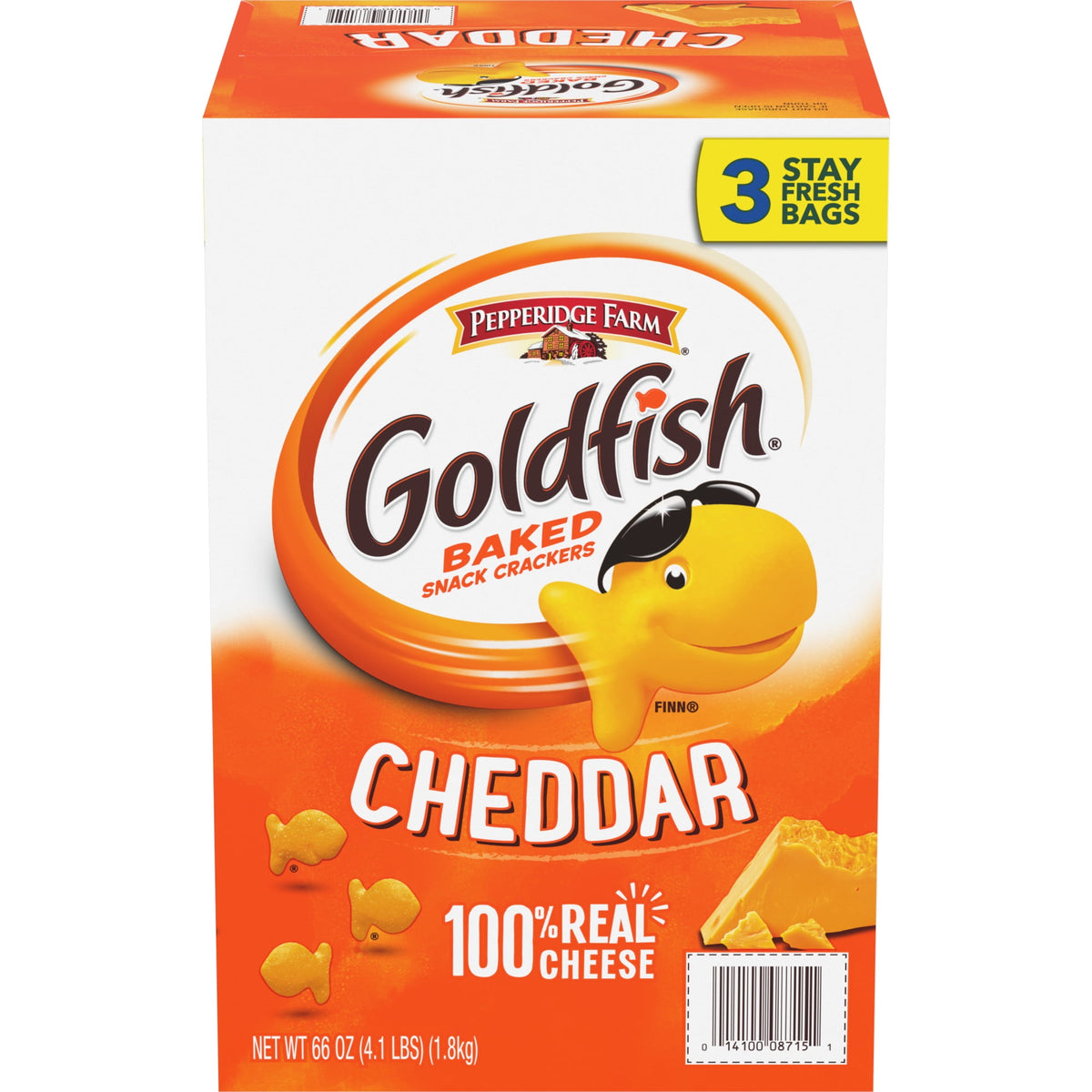 Goldfish Goldfish Cheddar Crackers, 22 oz Bags, 3-Count Box