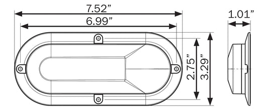OPTRONICS STL1211RCFHPGP Optronics STL1211RCFHPGP 6' LED STT/BU;GLO;CLEAR;SURFMT;FPL3