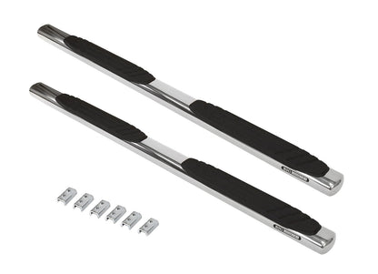 GO RHINO 684404587PS Go Rhino 4" OE Xtreme Sidesteps & Brackets | Stainless Steel, Polished | 684404587PS | Fits 2007-2014 Chevrolet Silverado & GMC Sierra 1500, 2500HD, 3500HD Crew Cab (See Description)