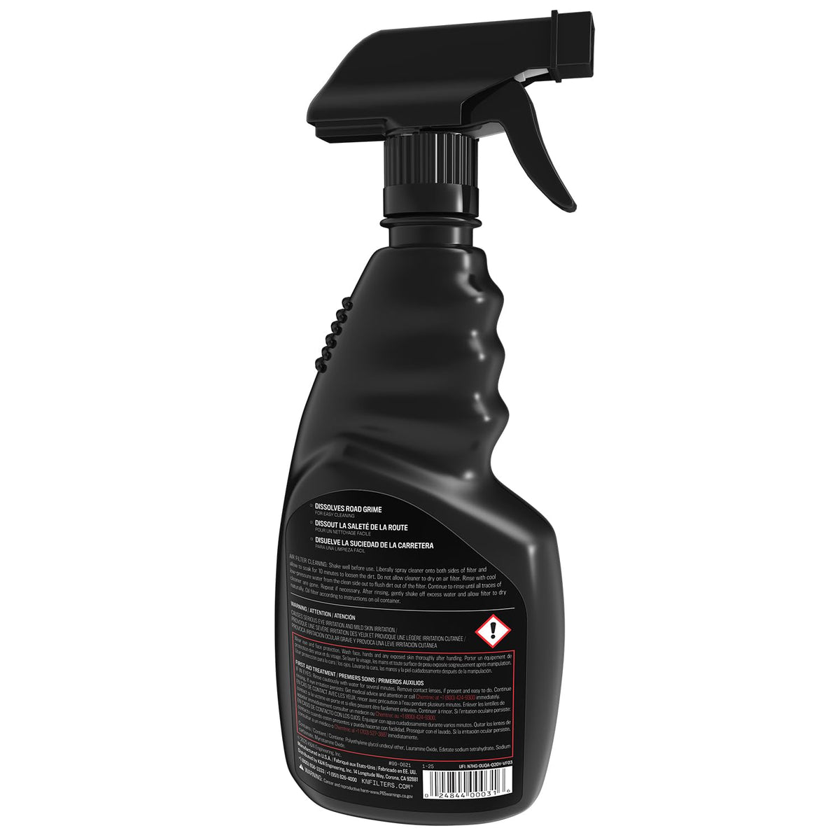 K&N FILTER 99-0621 K&N Air Filter Cleaner and Degreaser: Power Kleen; 32 Oz Trigger Spray; Restore Engine Air Filter Performance, 99-0621