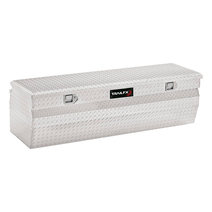 TRAILFX 150481 TrailFX Chest Tool Box Single Lid with Struts Polished 16-Gauge Diamond Tread Aluminum 9.6 Cubic Foot Capacity 47 Inch Length x 19-7/8 Inch Width x 17-1/8 Inch Height Bright Finish TrailFX 150481