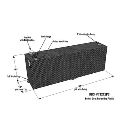 RDS MFG INC 71212PC RDS MFG INC RDS Aluminum 71212PC Transfer Tank, 60 GAL