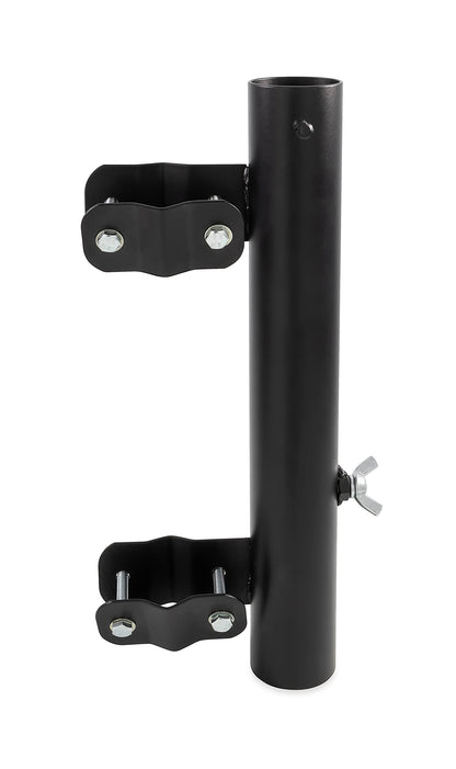 CAMCO 51612 Camco RV Ladder Mounted Flagpole Holder, Powder-Coated Steel Bracket, Fits Most RV Ladder Rails, Holds Flagpoles Up to 1-9/16 Inch Diameter, Black