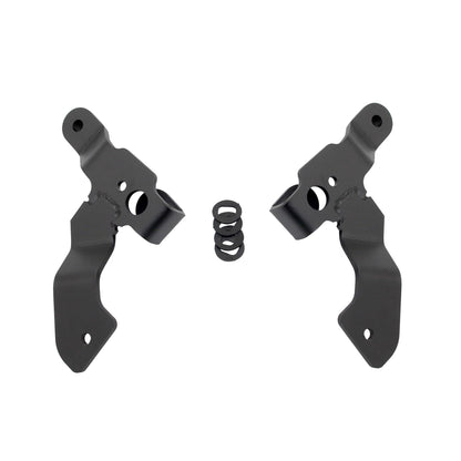 GO RHINO 730231T Go Rhino XE Windshield Cowl LED Light Mounts for Dual 3x3 LED Cubes Offset | Mild Steel, Textured Black | 730231T | Fits 2018-2024 Jeep Wrangler JL/JLU; 20-24 Jeep Gladiator JT Excludes Mojave