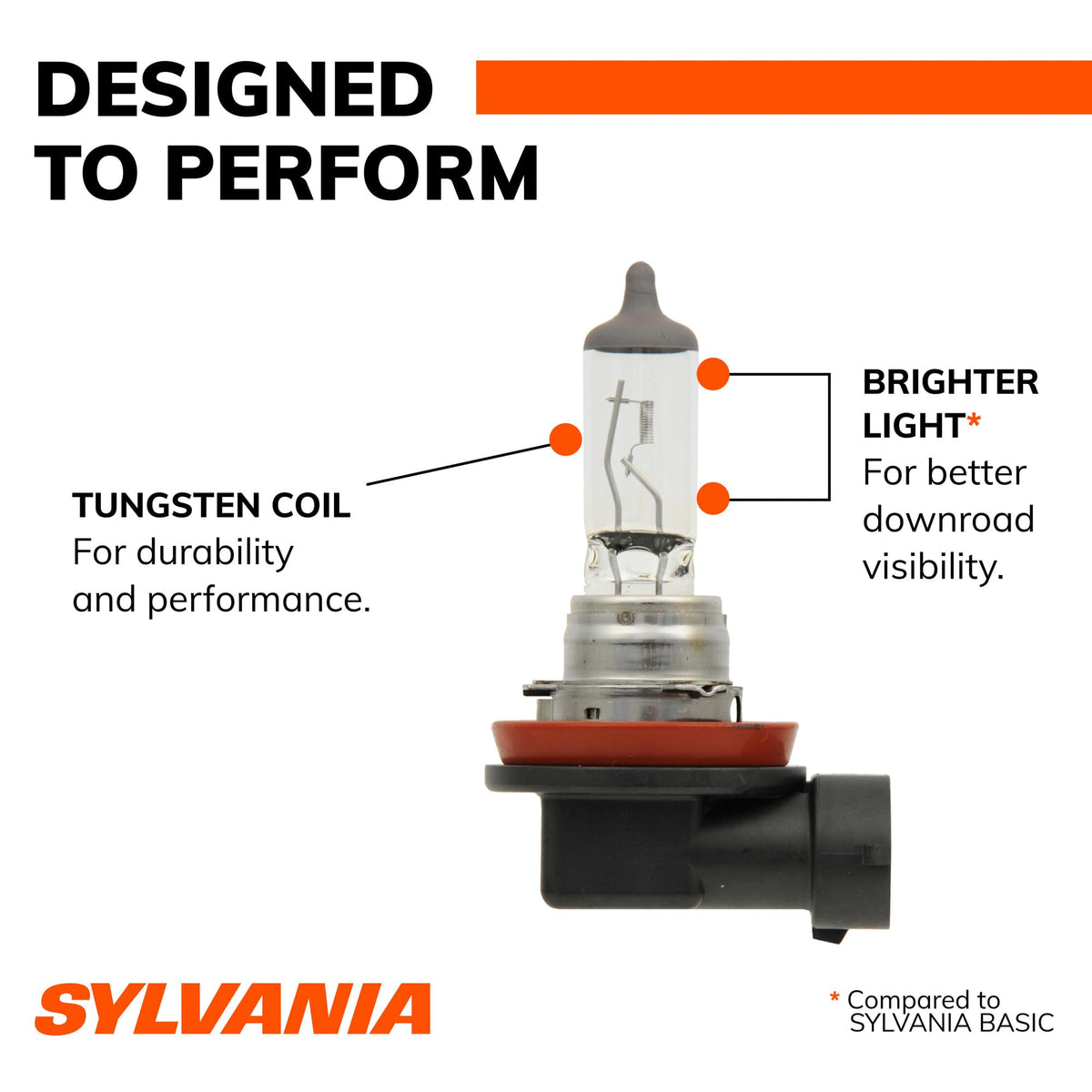SYLVANIA H11XV.BP SYLVANIA H11 XtraVision Halogen Headlight Bulb, High or Low Beam, 1 Bulb