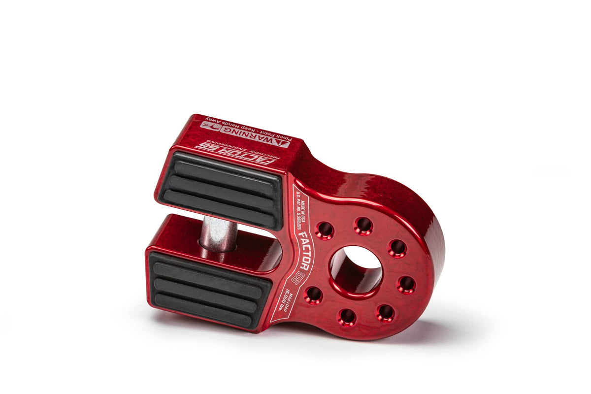 FACTOR 55 00050-01 Factor 55 Flatlink Shackle Mount Winch, Designed for use Steel or Synthetic Ropes up to 6,000 lbs - Red