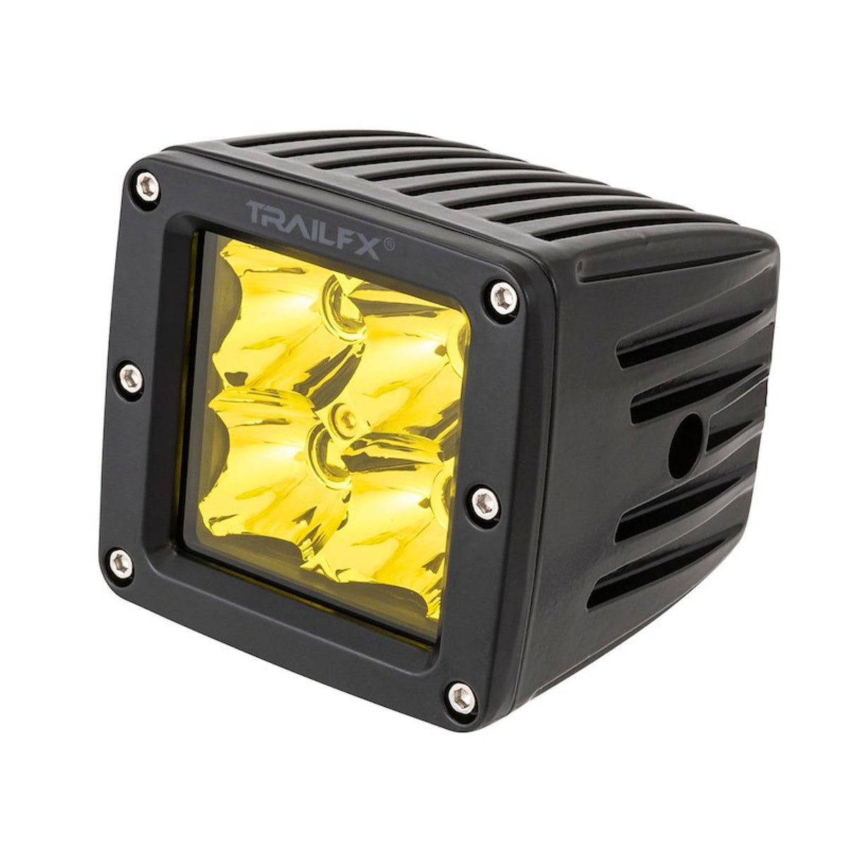 TRAILFX 2X2AMS2 Trailfx Driving/Fog Light 2X2AMS2, LED Bulb, 4 Clear LED 5 Watt Bulbs, 3 Inch Square, 8 Degree Spot Beam, Amber Polycarbonate Lens, Bracket Mount, 20 Watt Blubs Amp Draw 1.2 AMP At 12 Volts, Set Of 2