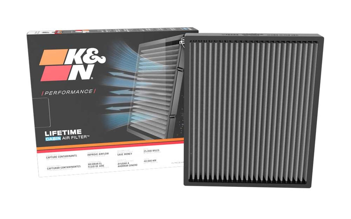 K&N FILTER 33-3190 K&N LIFETIME Cabin Air Filter: Washable, Clean Air for your Cabin, VF3025