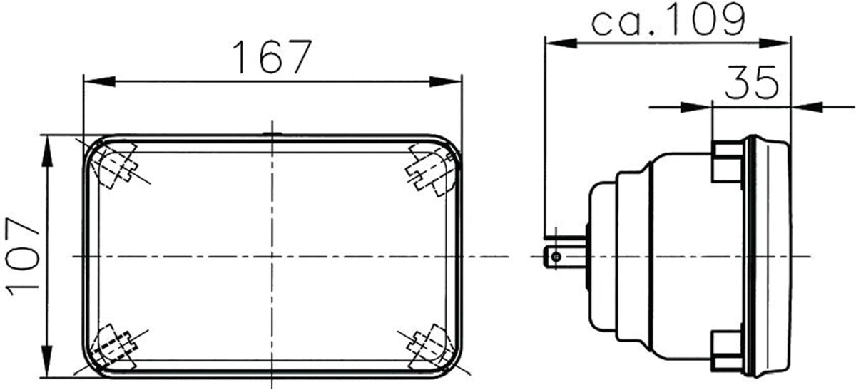 HELLA 003177821 HELLA 003177821 164x103mm H1 High Beam Halogen Conversion Headlamp Kit , White