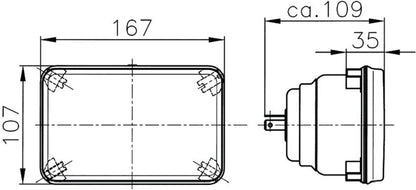 HELLA 003177821 HELLA 003177821 164x103mm H1 High Beam Halogen Conversion Headlamp Kit , White