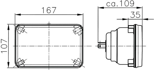 HELLA 003177821 HELLA 003177821 164x103mm H1 High Beam Halogen Conversion Headlamp Kit , White