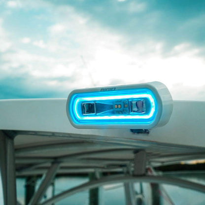Rigid Industries 51101 Rigid Industries SR-L Series Marine Spreader Light - White Surface Mount - White Light w/Blue Halo