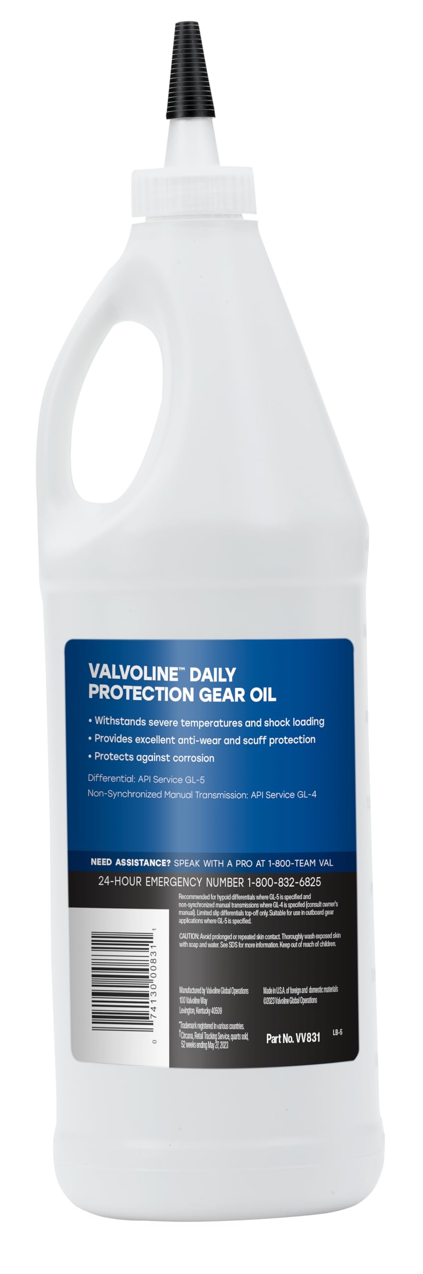 VALVOLINE VV831 Valvoline Daily Protection 80W-90 Gear Oil 1 Quart