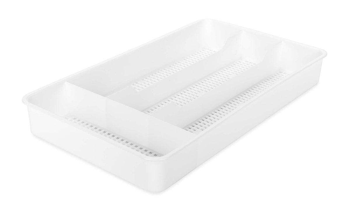 CAMCO 43508 Camco 43508 Cutlery Tray - Designed for RV and Compact Kitchen Drawers - Easily Organize and Store Kitchen Flatware - White
