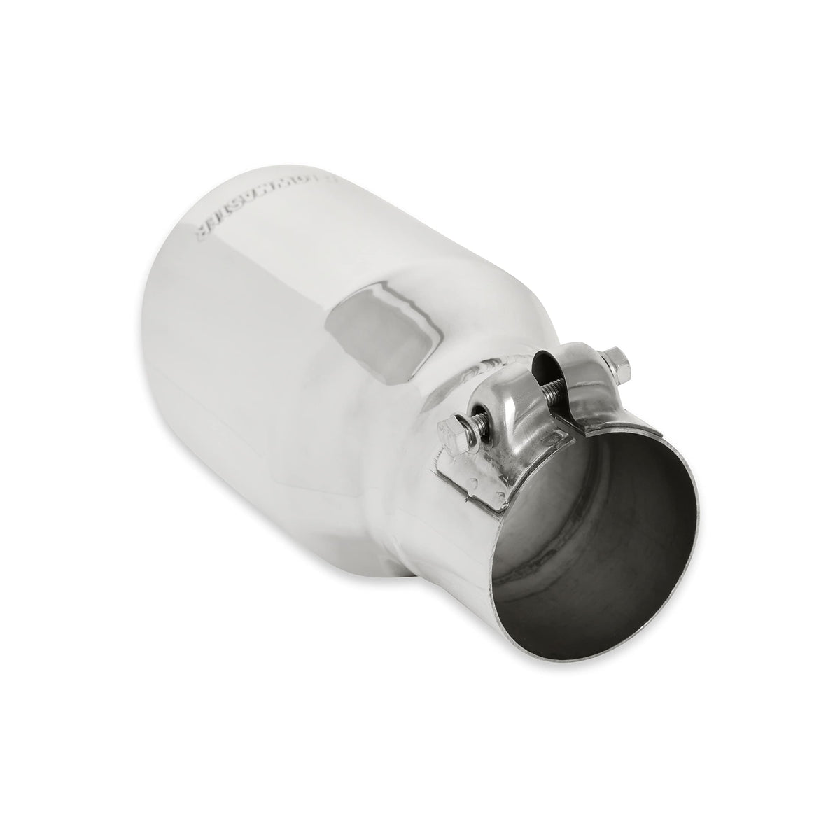FLOWMASTER 15365 Flowmaster 15365 Exhaust Tip - 4.00 in. Rolled Angle Polished SS fits 2.50 in. Tubing - Clamp On