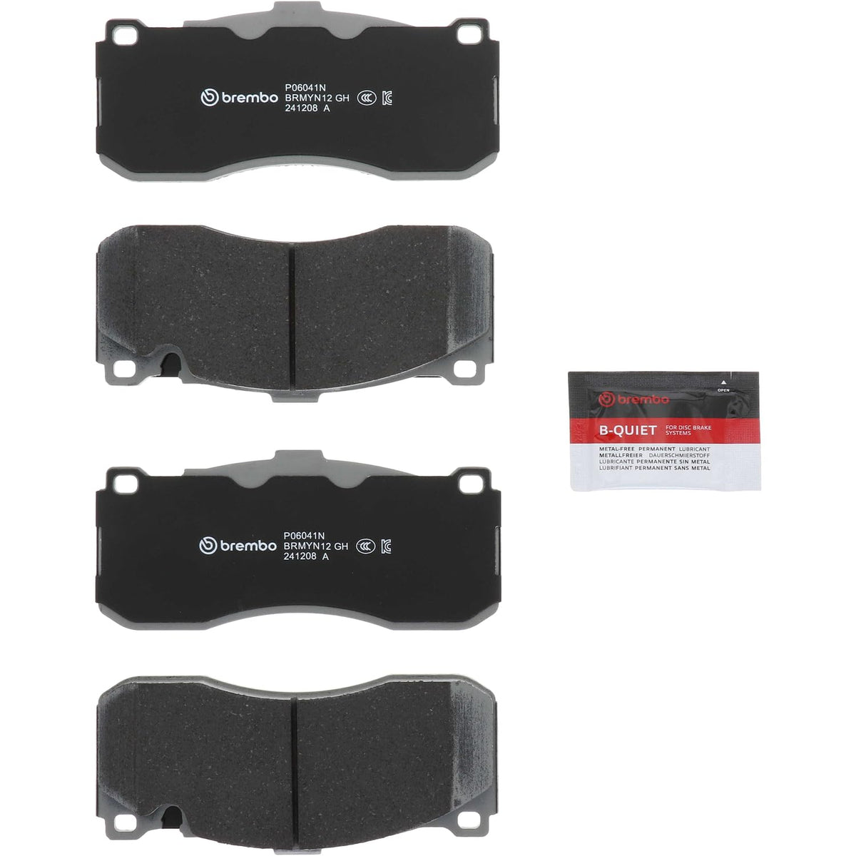 BREMBO P06041N Brembo P06041N Premium Ceramic Front Disc Brake Pad Set BMW OE# 34116797860
