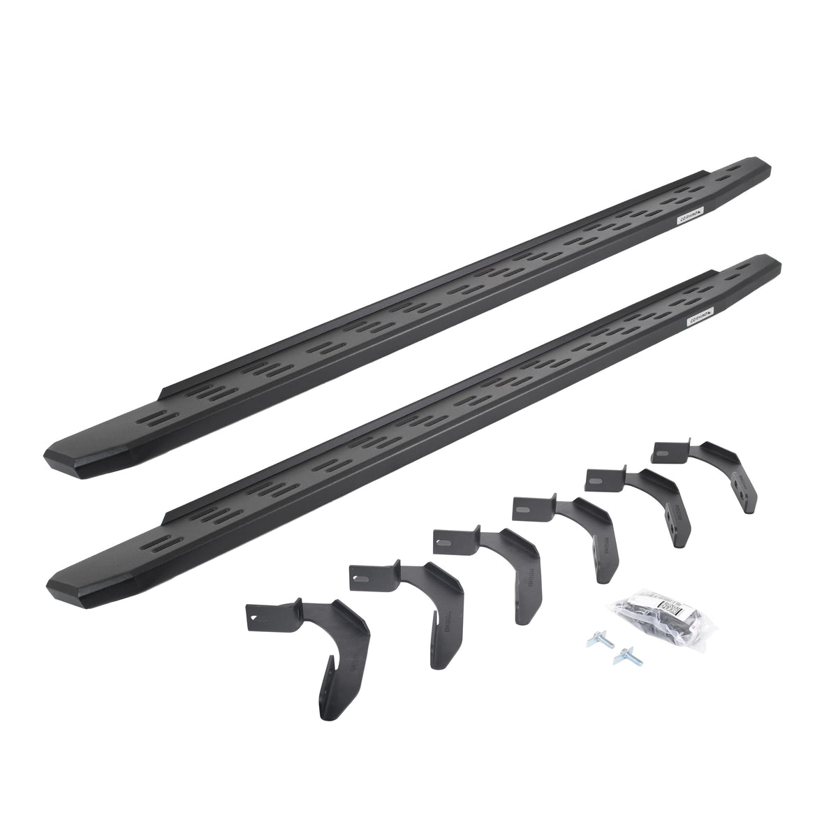 GO RHINO 69612680PC Go Rhino RB30 Running Boards & Brackets | Galvanized Steel, Textured Black | 69612680PC | Fits 2004-2014 Ford F-150 Super Cab Pickup