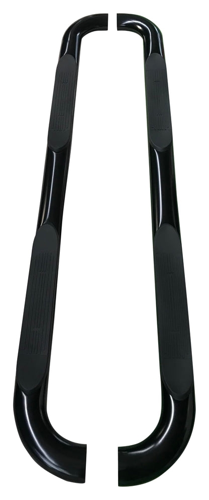 TRAILFX A1014B TrailFX Nerf Bars Fits Ford Ranger SuperCab 2019-2023 Titanium Black Steel Side Steps Curved Ends Rocker Panel Mount 4 Inch Oval Running Board Pair TrailFX A1014B