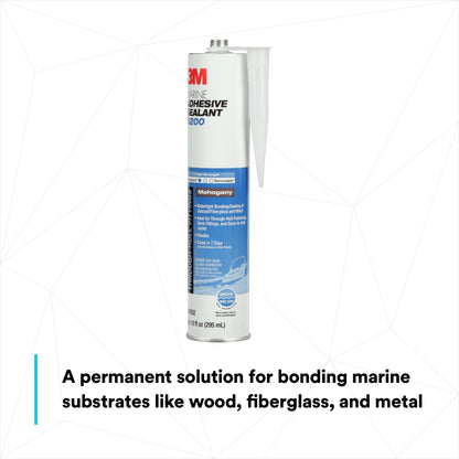 3M 06502 3M Marine Adhesive Sealant 5200, Mahogany, 295 mL Cartridge with Nozzle