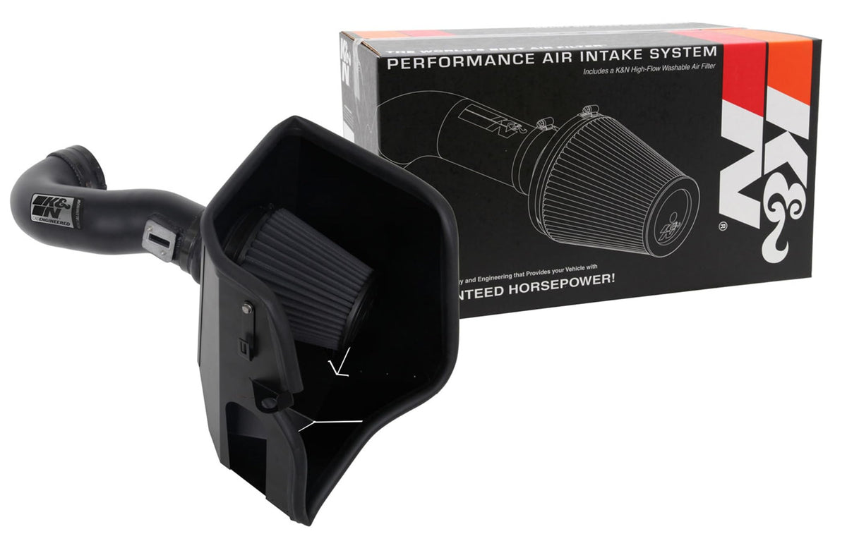 K&N FILTER 71-3110 K&N Cold Air Intake System: Dry-Flow Air Filter, Increase Performance & Towing: Compatible with 2019-2026 Chevy/GMC/Cadillac Silverado 1500, Suburban, Tahoe, Sierra 1500, Yukon, Escalade, 71-3110