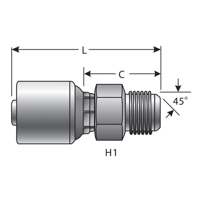 Gates G25195-0606 HYDRAULIC COUPLING-MEGACRIMP