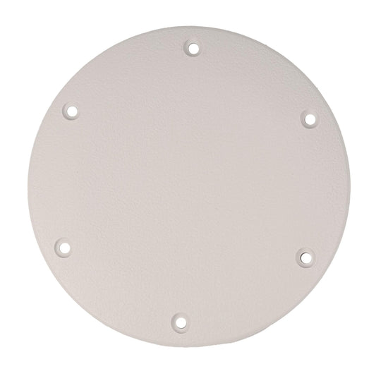 T-H MARINE DSSDP-1-2-DP T-H Marine Designer Series Screw Down Deck Plates – Durable 6" Outer Diameter / 4.5" Cutout Hole - White, Non-Corrosive Marine Deck Access Solution with Textured Traction for Boats and RVs