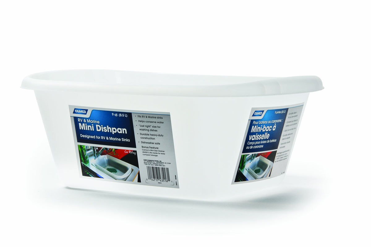 CAMCO 43516 Camco RV and Marine Mini Dish Wash Pan | Helps Conserve Water | Holds 9-Quarts | (43516)