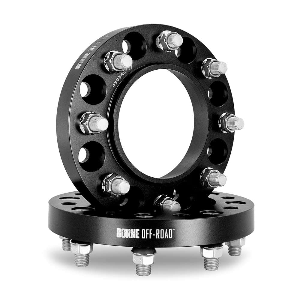 MISHIMOTO BNWS-002-381BK Mishimoto Borne Off-Road Wheel Spacers, 8X170, 1.50 Inch Thick, Compatible with Ford F-250/F-350/Excursion, Black