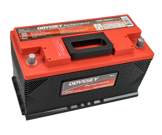 ODYSSEY BATTERY ODP-AGM49H8L5 Odyssey Battery, Performance Series, AGM, 12V, 950 Cold Cranking Amps, Top Post Terminals, 13.9 in L x 7.4 in H x 6.9 in W, Each