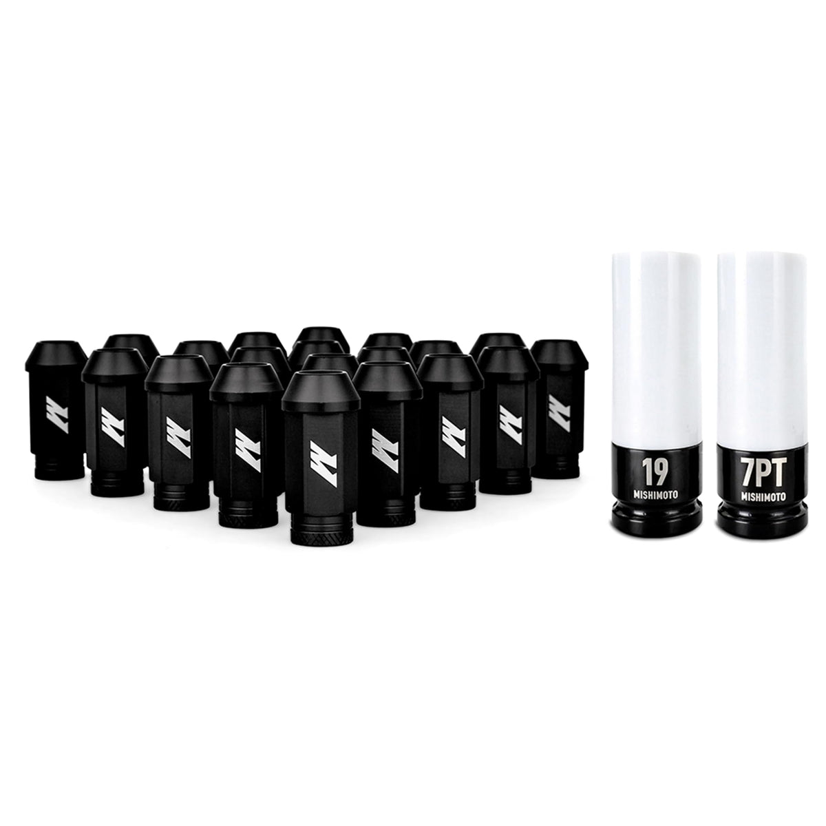 MISHIMOTO MMLG-15-20LBK Mishimoto Aluminum Locking Black Lug Nuts Set, M12x1.5, 20 Pieces