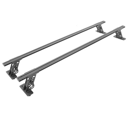 GO RHINO 5935015T Go Rhino Cross Bars - Bed Rail Kit for Full/Mid Sized Trucks w/Tonneau Cover T-Tracks | Mild Steel, Textured Black | 5935015T | Fits Full & Mid Sized Trucks w/Tonneau Cover T-Tracks