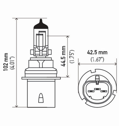 Hella 9004P50TB Twin Blister +50 Performance Bulb, 12V, 65/45W