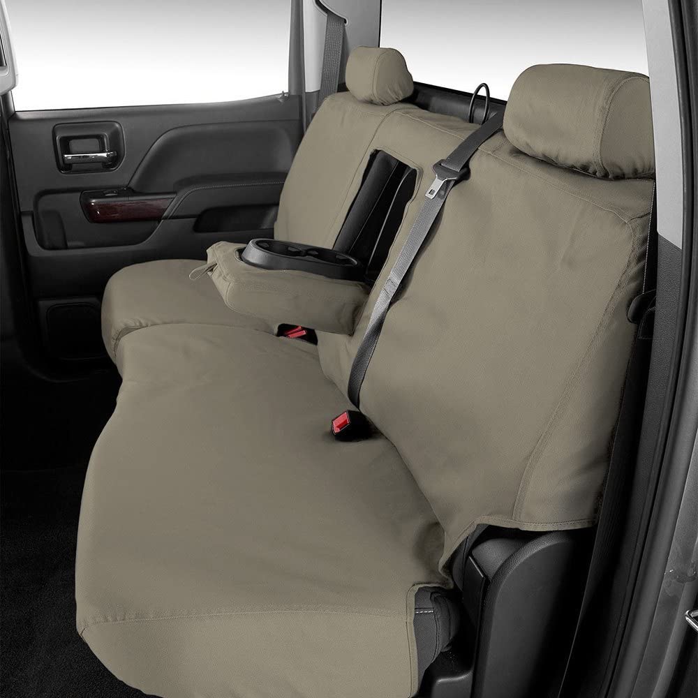 COVERCRAFT SS8521PCCT Covercraft SS8521PCCT - SeatSaver Polycotton 2nd Row Misty Gray Custom Seat Covers