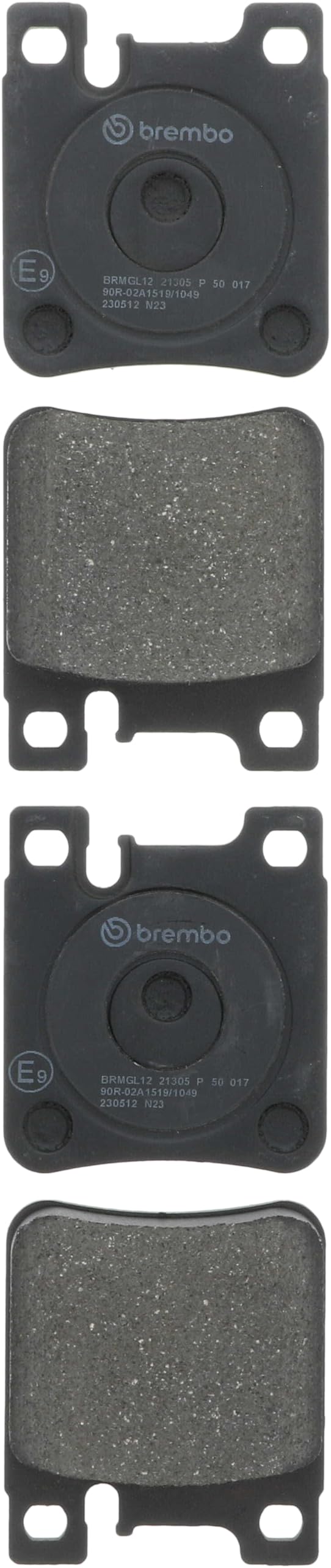 BREMBO P50017 Brembo P50017 Low-Met Rear Disc Brake Pad Set CHRYSLER/MERCEDES-BENZ OE# A0044209220