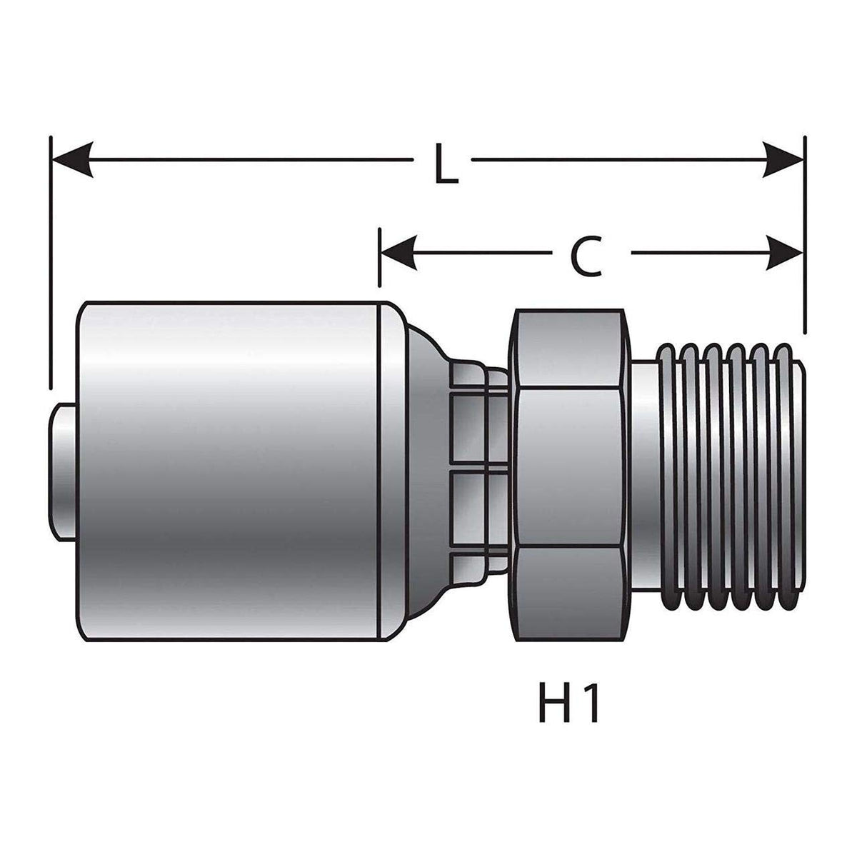 Gates G25715-0612 HYDRAULIC COUPLING-MEGACRIMP